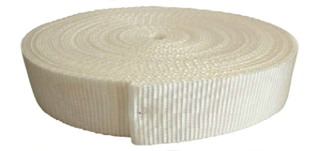 1 INCH 25MM, WHITE POLYPROPYLENE PLAIN WEAVE STRAP WEBBING, 5 METRES