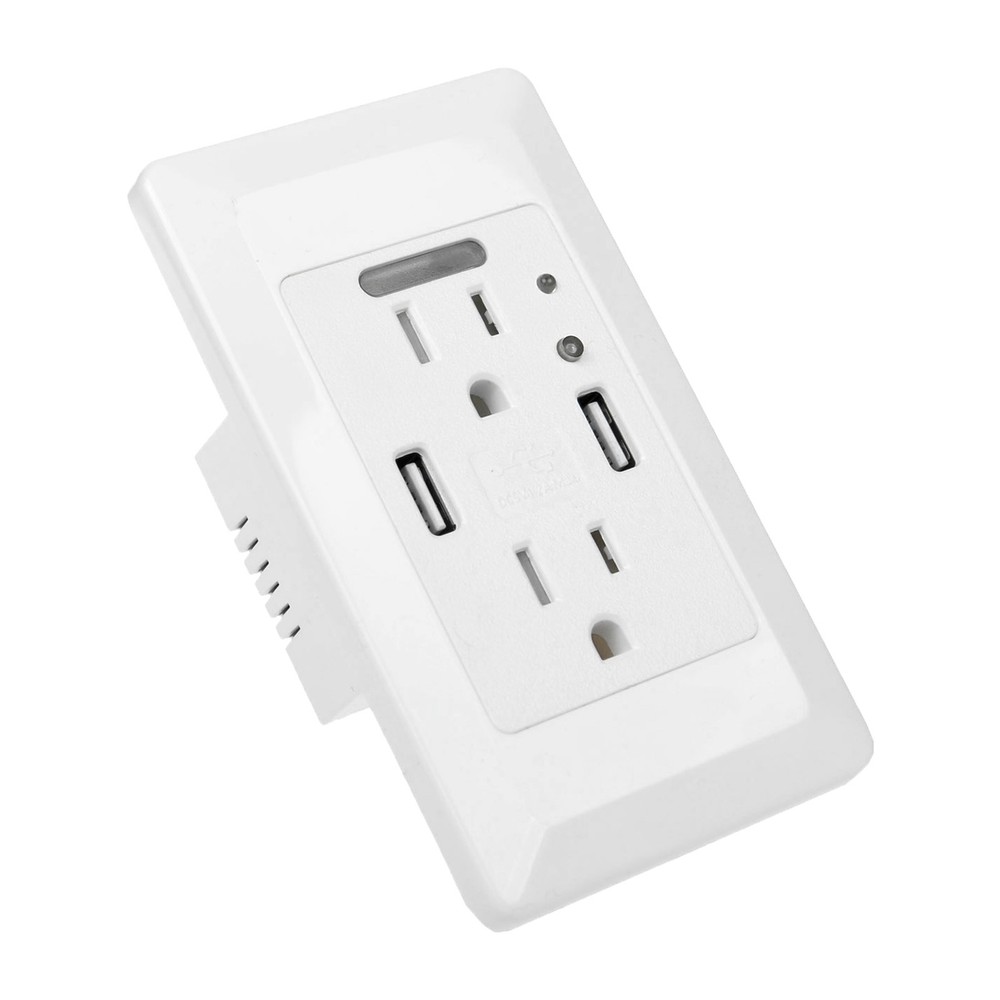 15 x USB Outlet with Night Light,with Power-Saving Auto Nightlight Sensor & Wall