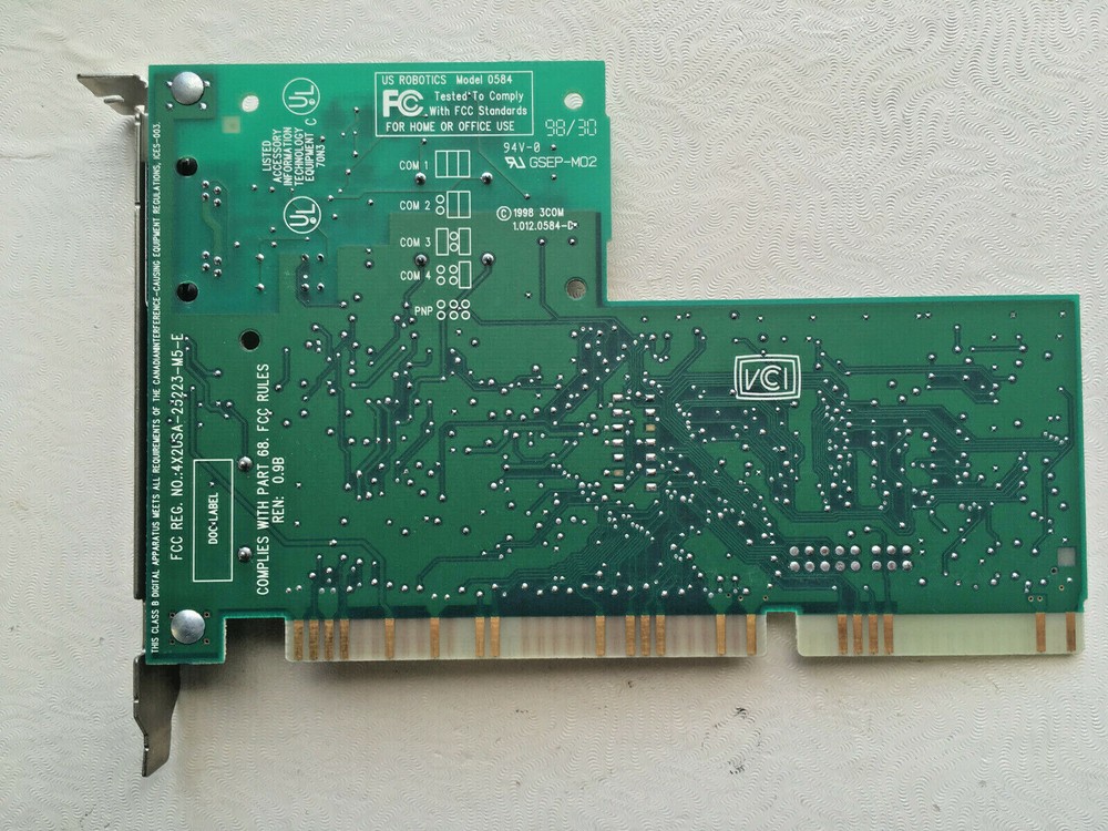 3 Com / US Robotics 0584 56k Internal ISA Card Modem - Tested, Working