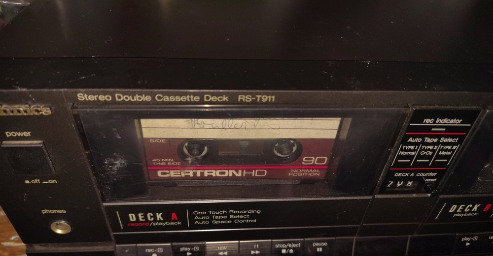 TECHNICS RS-T911 Stereo Double Cassette Deck Recorder Tested Working