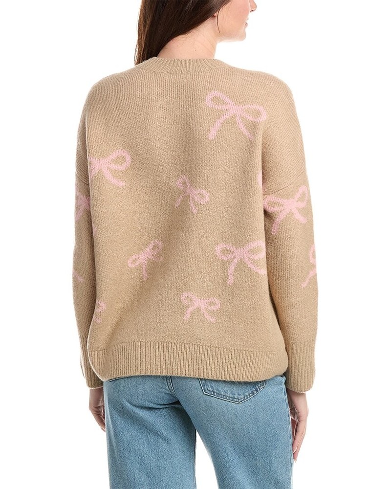 Cece Ribbon Jacquard Pullover Women's Beige Xl