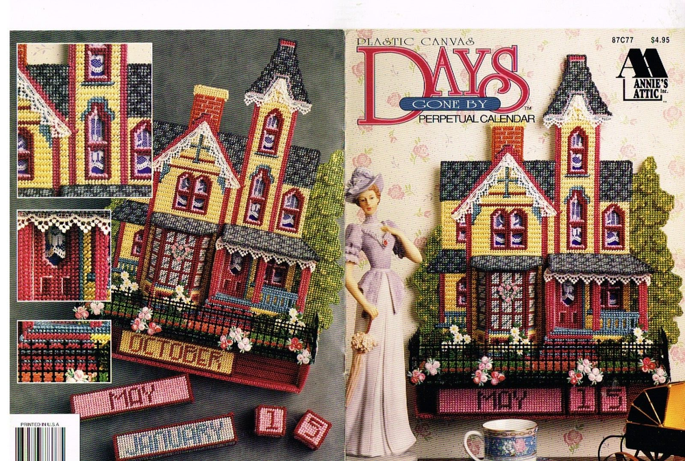Days Gone By Victorian Theme Perpetual Calendar Pattern Plastic Canvas Annie's