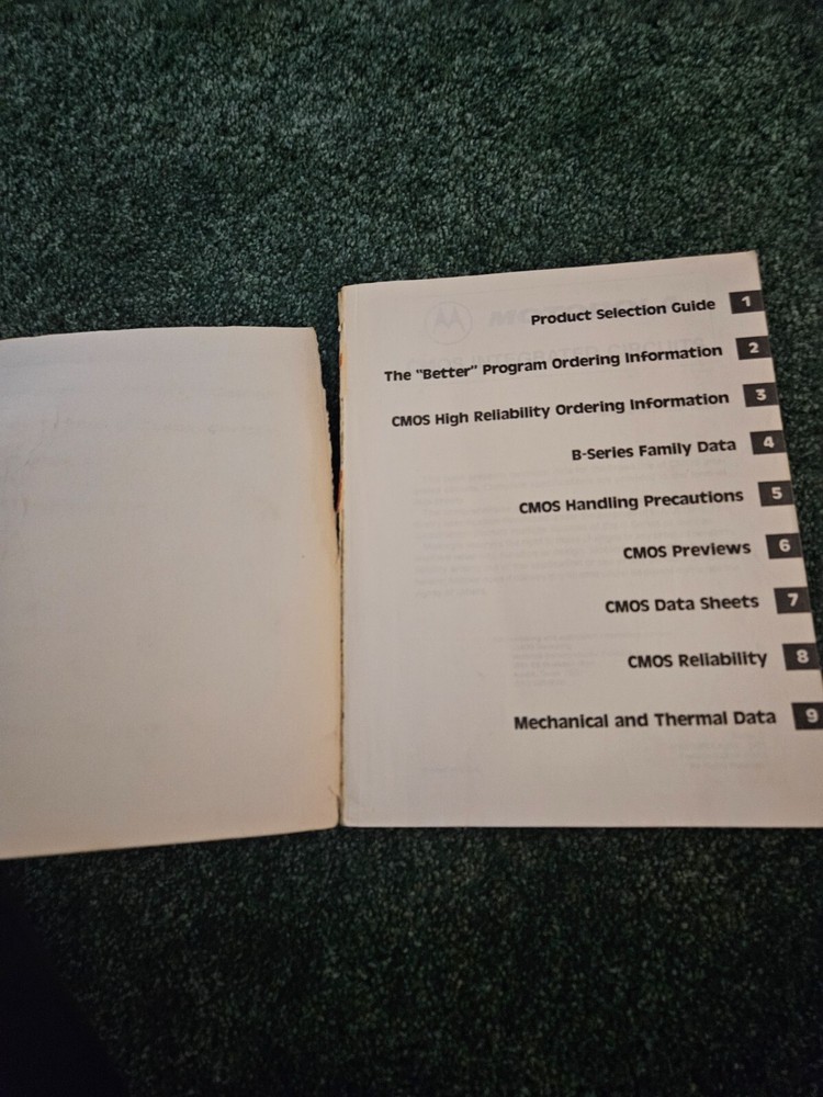 Motorola CMOS Integrated Circuits Paperback 1978