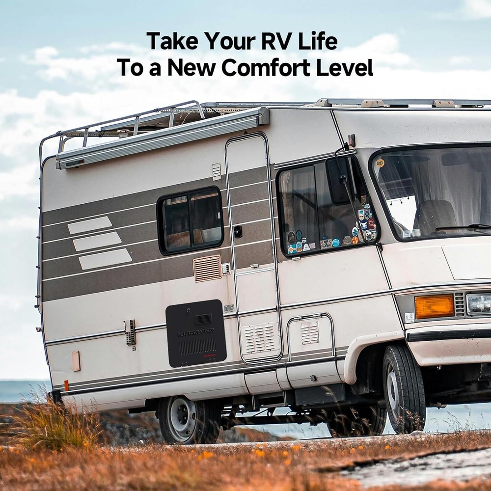 10 Gallon RV Tank Water Heater Electric 1440W Propane 12,000 BTU w/ Door+Remote