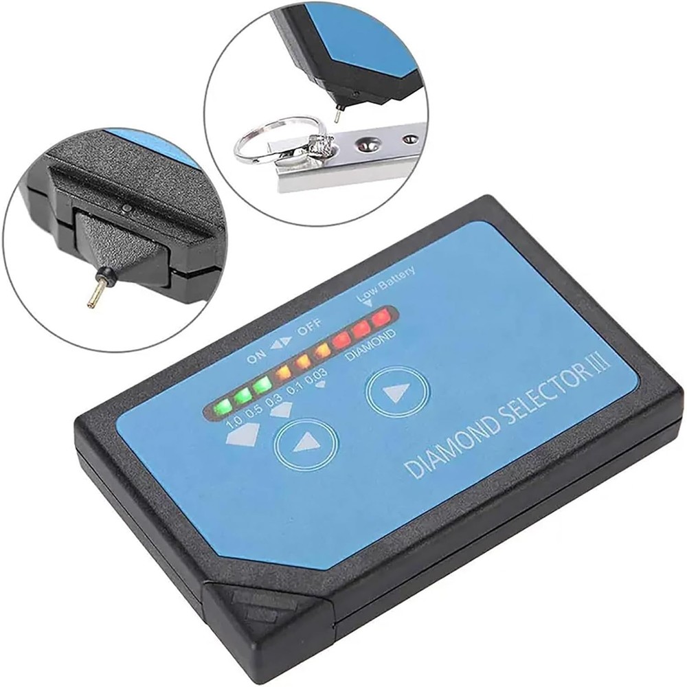 Portable Gem Tester, Gemstone Tester with LED Indicator Light & Touch Screen,...