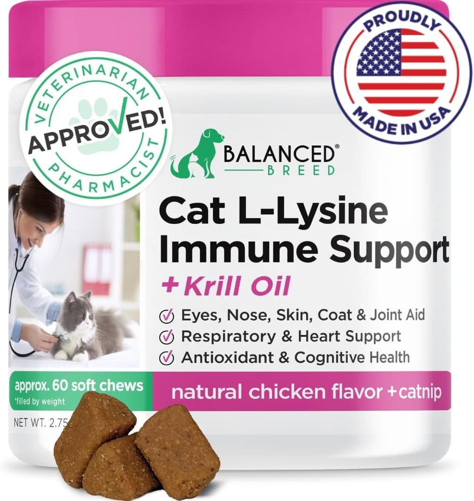 Balanced Formula L-Lysine Immune Support Soft Chews for Cats