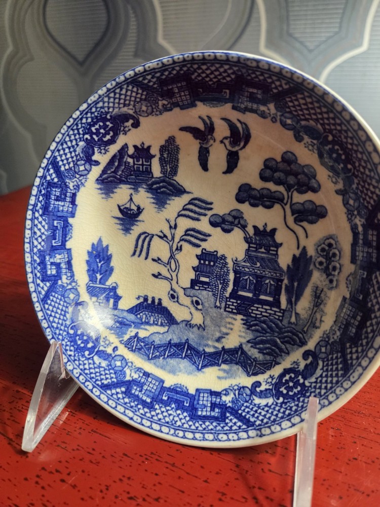 Blue Willow Design Trinket Dish EXCEPTIONAL CONDITION