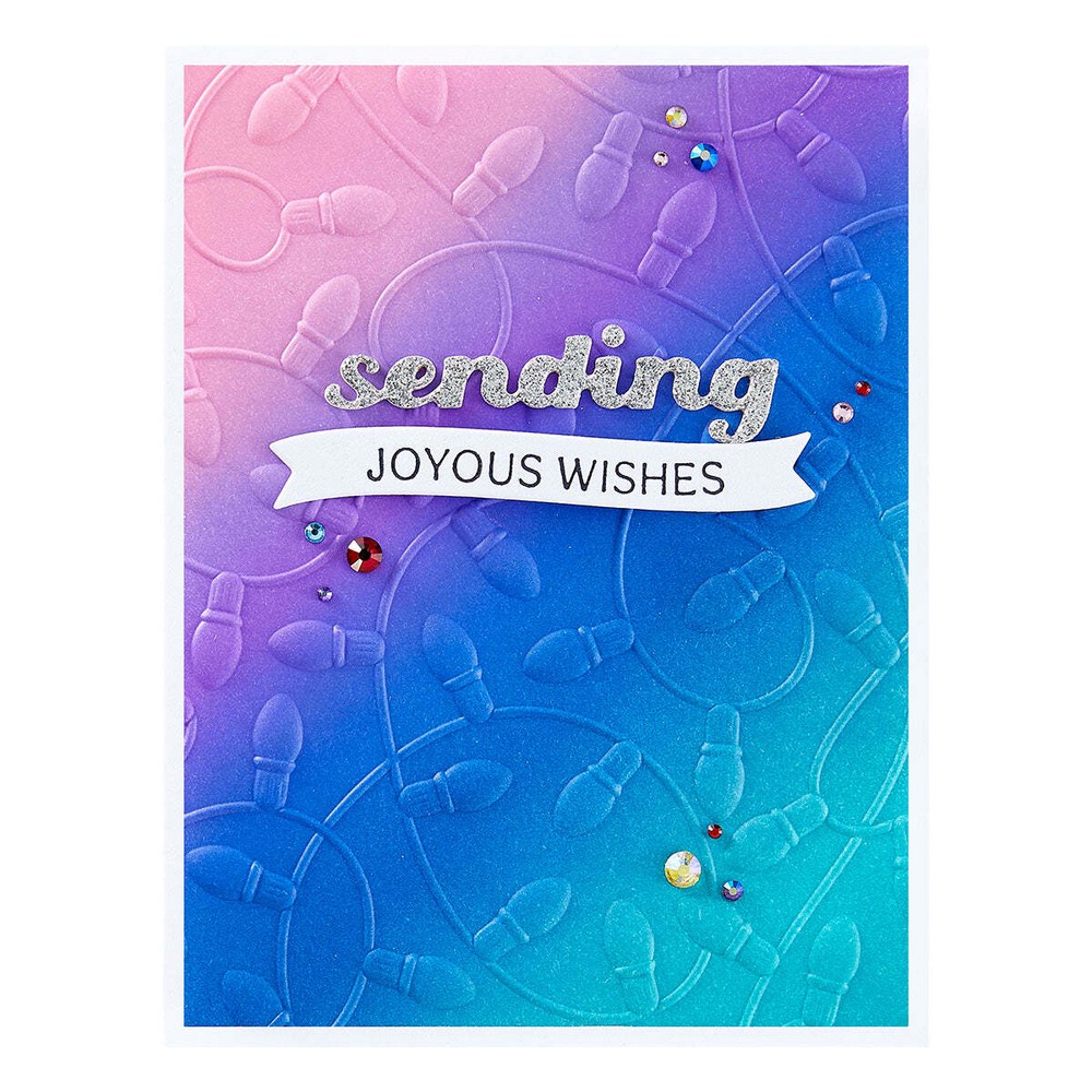 Spellbinders 3D Embossing Folder - Holiday Lights, E3D-107