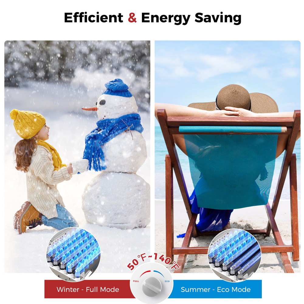 CAMPLUX 16L Tankless Propane Gas Water Heater 4.22GPM Outdoor Instant Hot Shower