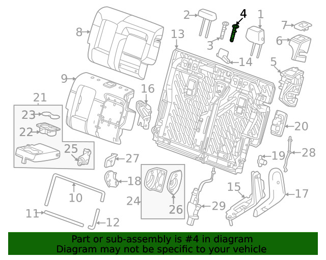 Genuine GM Headrest Guide 42898015