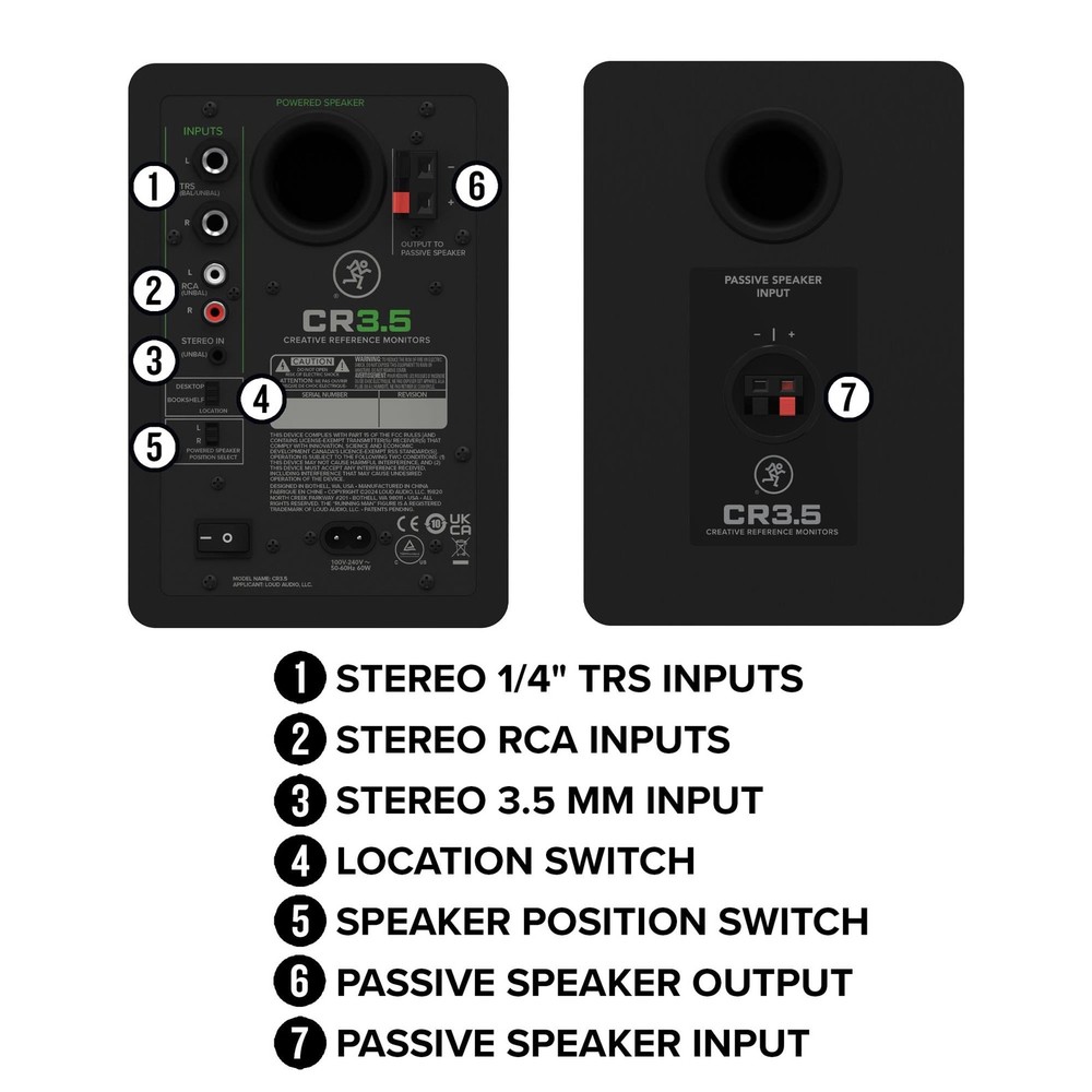 Mackie CR4.5 4.5" Creative Reference Powered Studio Monitors