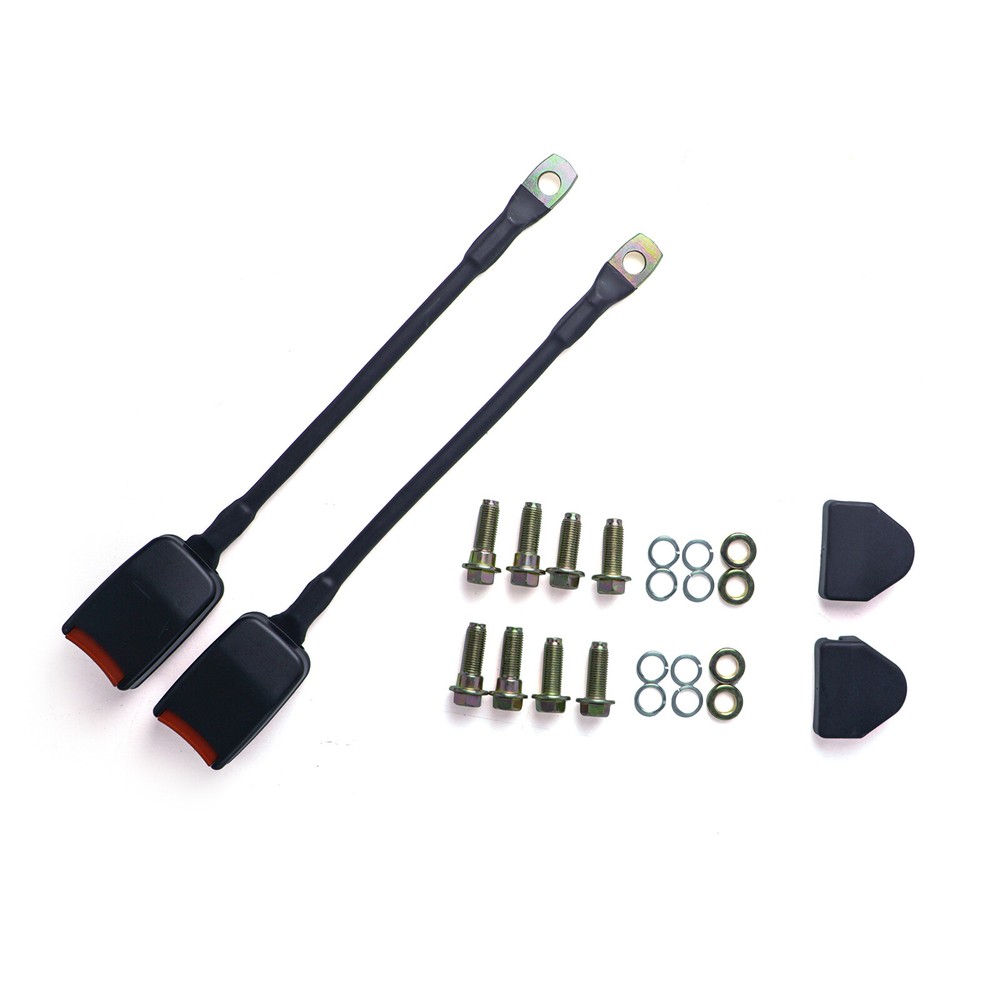 2 Sets Cars 3 Point Harness Replace Adjustable Seat Belt Lap Strap Red