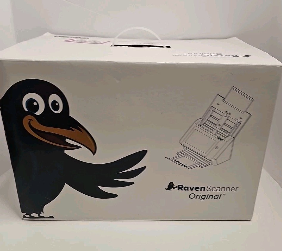 Raven Original 2nd Gen Duplex Document Scanner 8" Touchscreen In Box With Cords