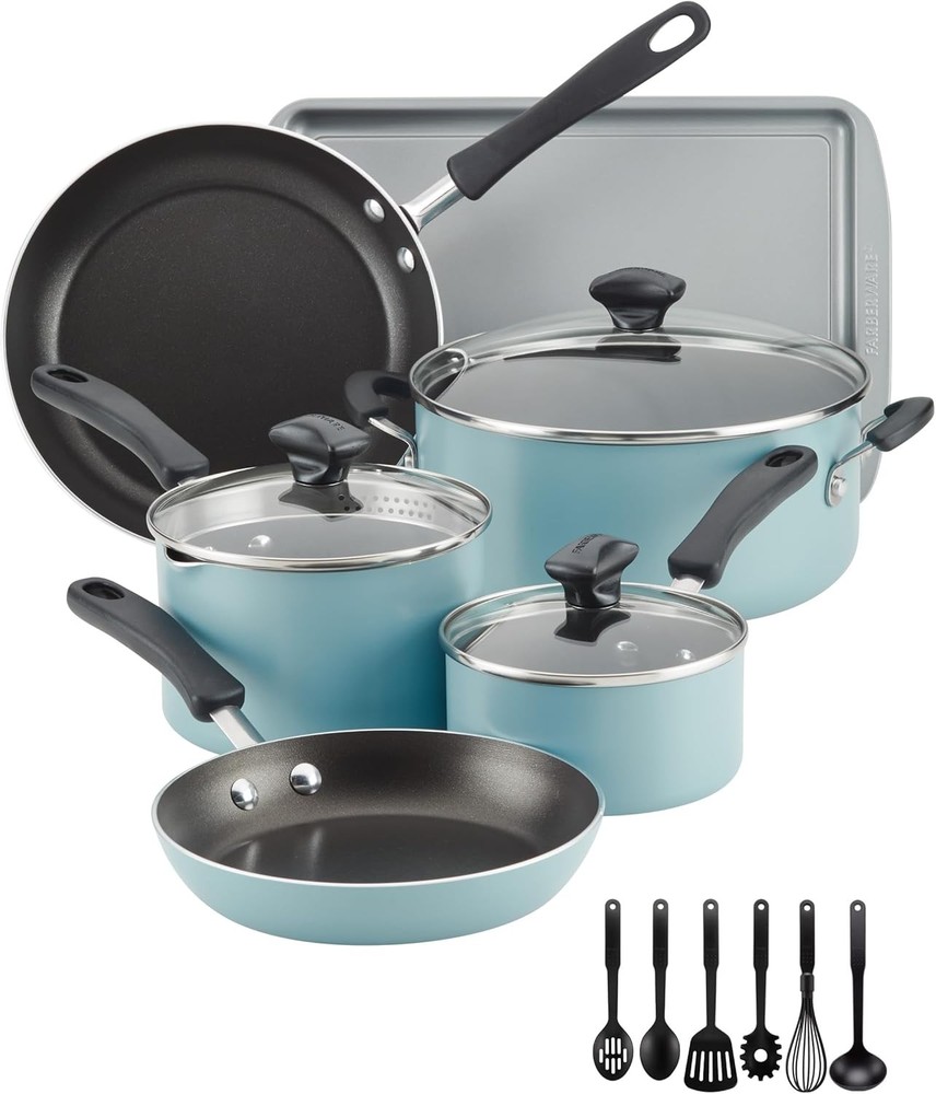Farberware Cookstart DiamondMax Nonstick Cookware/Pots and Pans Set, Dishwasher