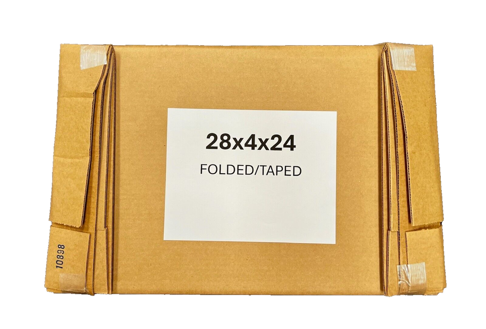 28" x 4" x 24" Cardboard Corrugated Box - SINGLE BOX - SIDE LOADING