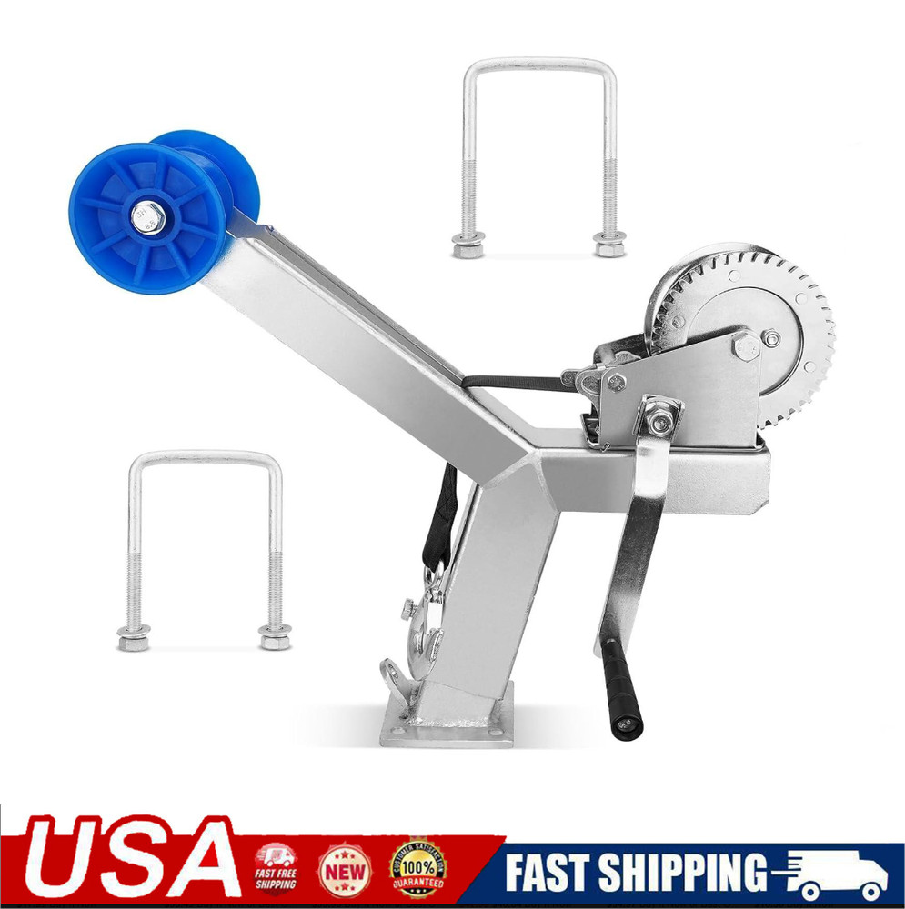 1200LBS Boat Trailer Winch Stand Adjustable with Roller Winch Post for Trailers