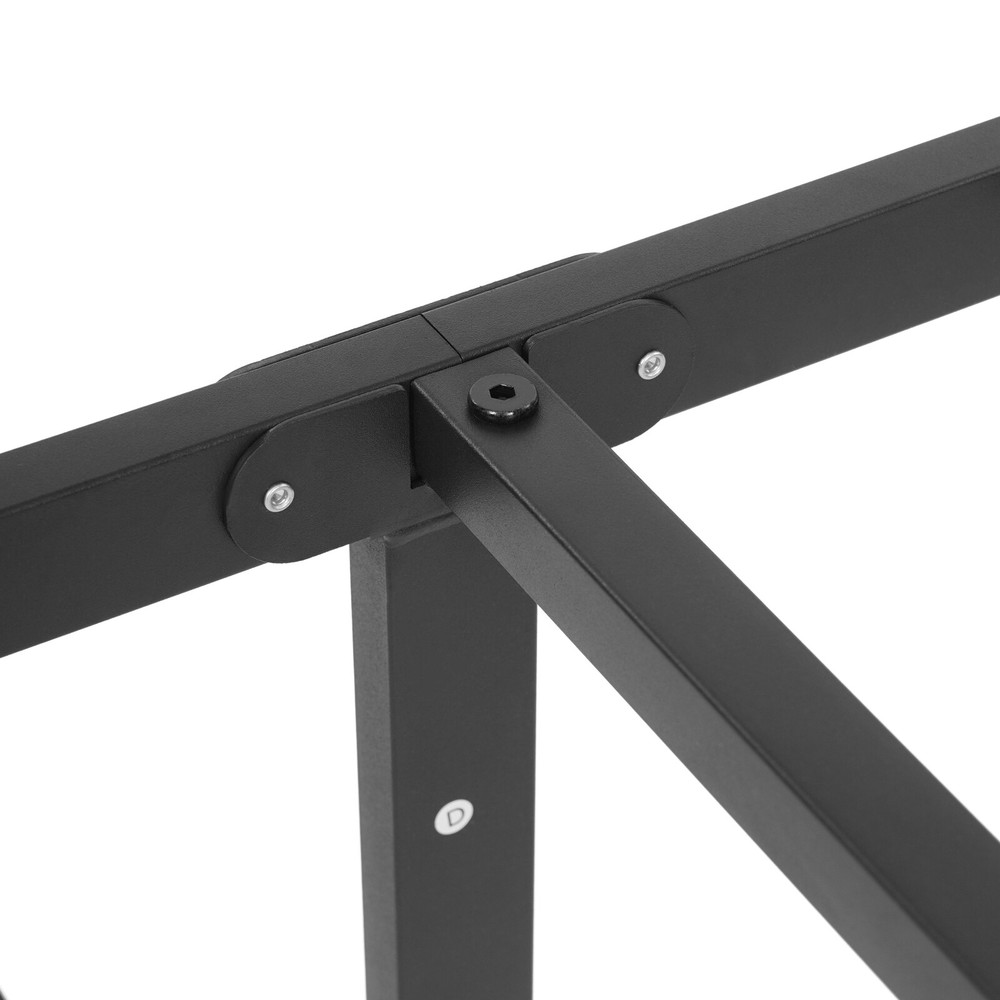 74.5*37.5*18in Platform Bed Frame Iron High Bed Frame Load Heavy Duty 660 Lbs US