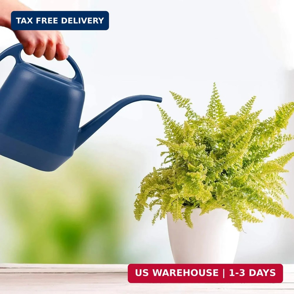 Fasmov Plastic Watering Can, Blue, 1-Gallon