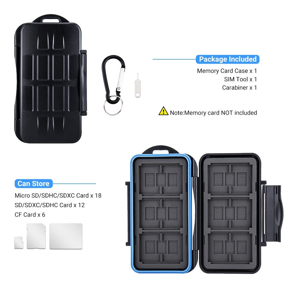 36 Slots SD Card Case Micro SD Card Case CF Memory Storage for 18 Micro SD Ca...