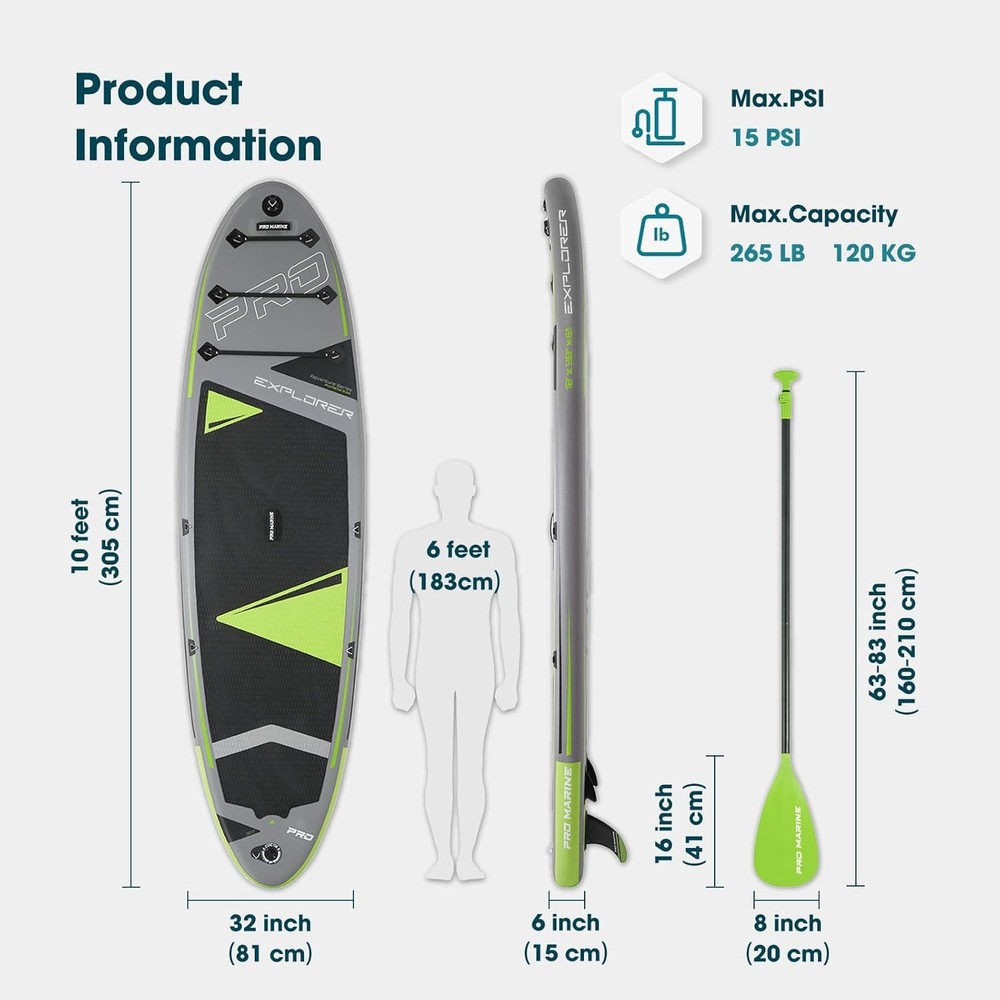 Inflatable Paddle Boards Stand Up Paddleboard ,Adjustable Paddle, SUP Bag