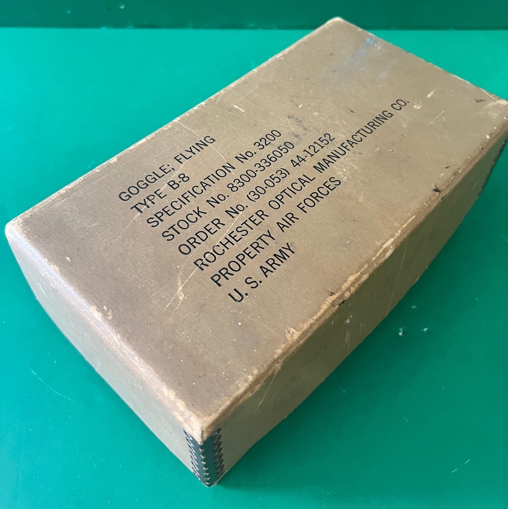 ARMY AIR FORCES TYPE B-8 FLYING GOGGLES W/BOX