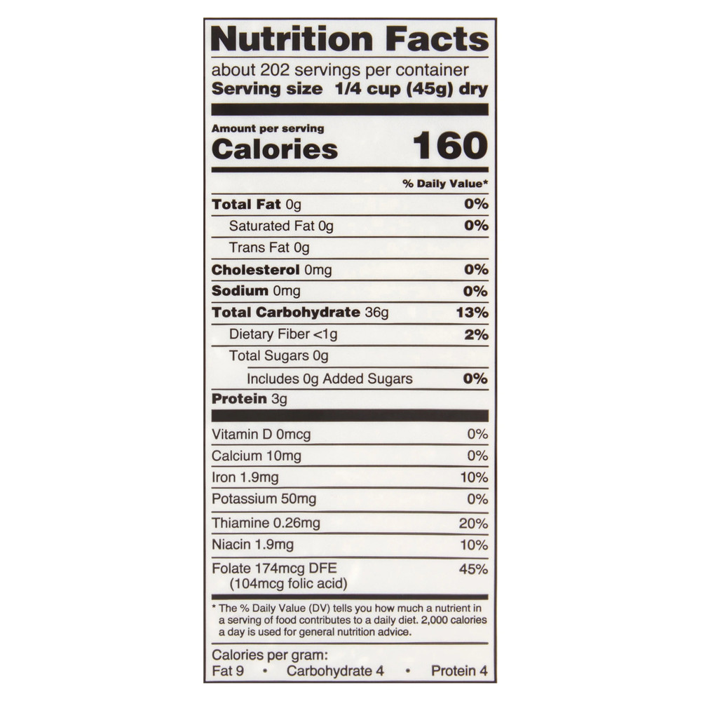 Great Value Long Grain Enriched Rice, 20 Lb