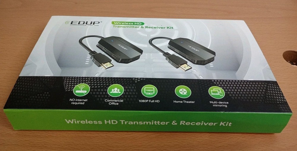 EDUP Wireless HDMI Transmitter and Receiver, Plug & Play 50M/165FT Long Range