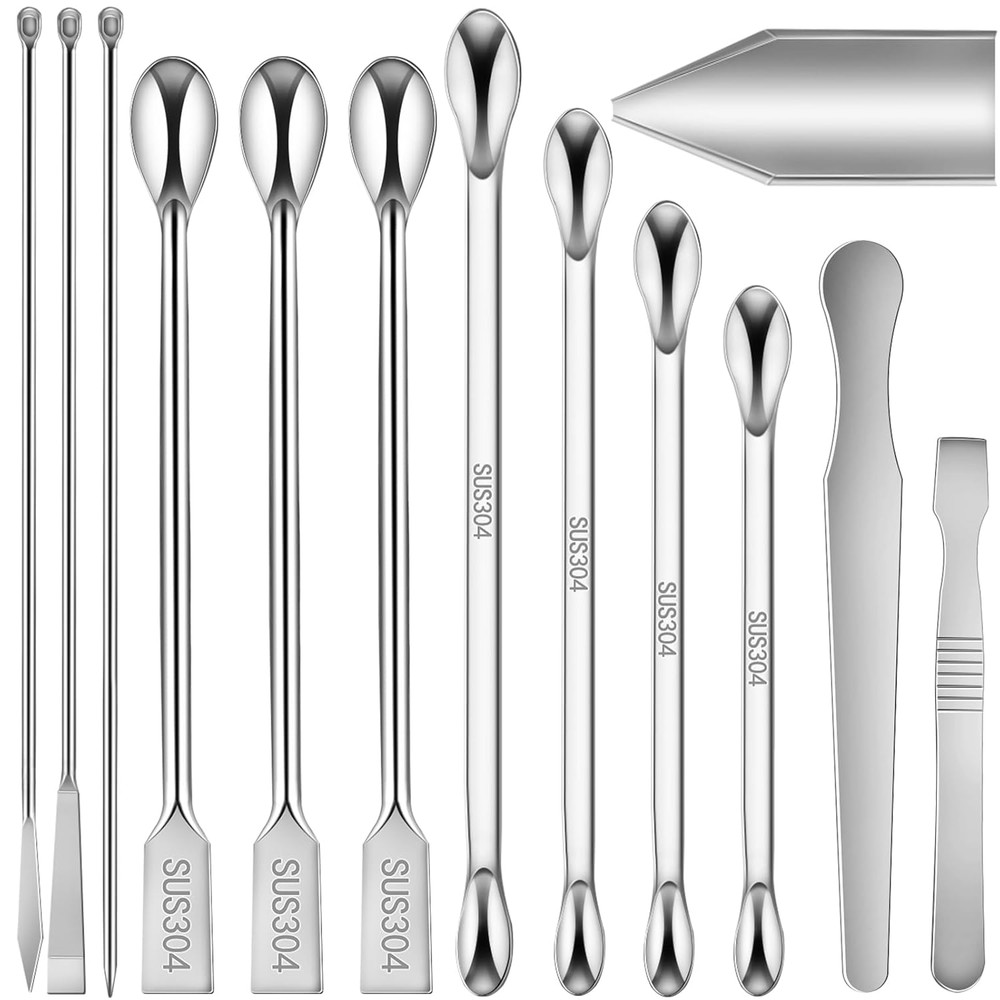 304 Stainless Steel Lab Tool Set – 13 PC Sampling and Measuring Kit, Includes Do