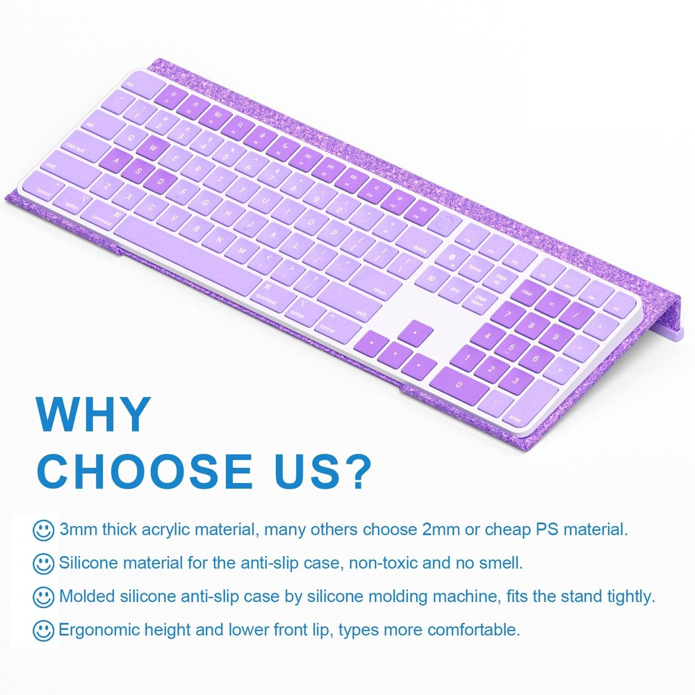 Comfortable Computer Keyboard Stand - Ergonomic Keyboard Riser Acrylic Tilted...