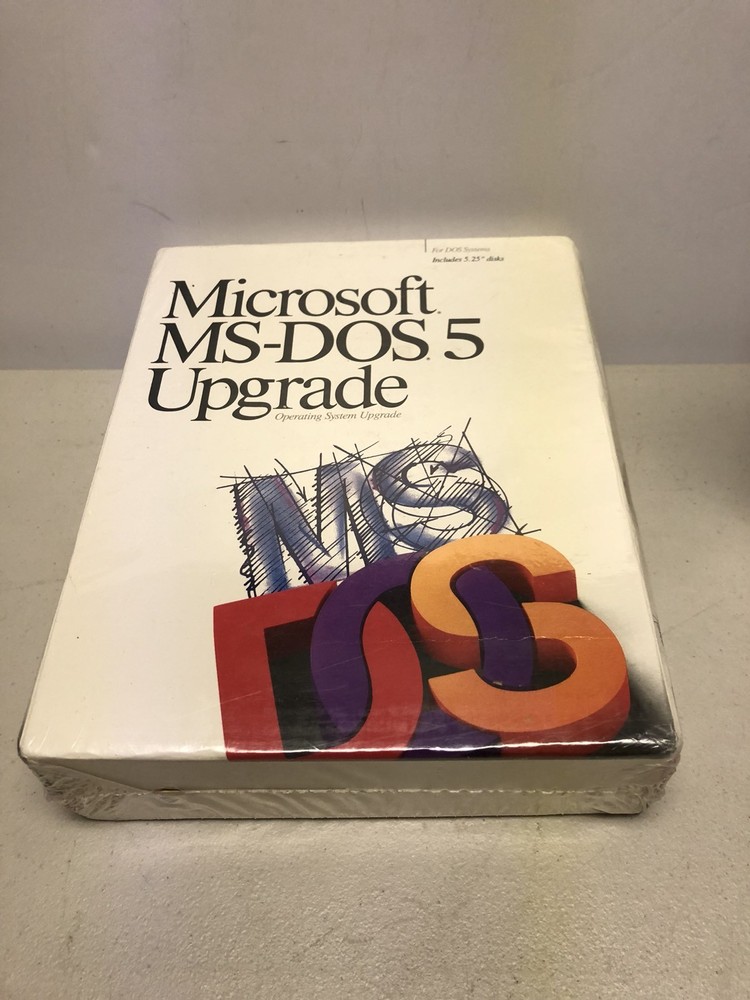 Microsoft MS-DOS 5 Upgrade PC 5.25" Floppy Factory Sealed Software