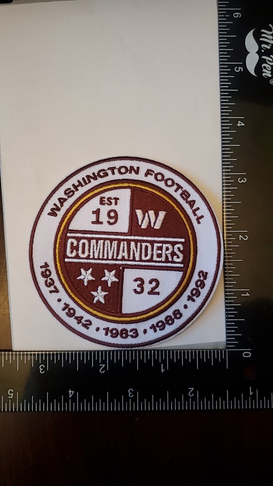 Washington Commanders Patch. Embroidered. Iron On Backing. 3"x3"