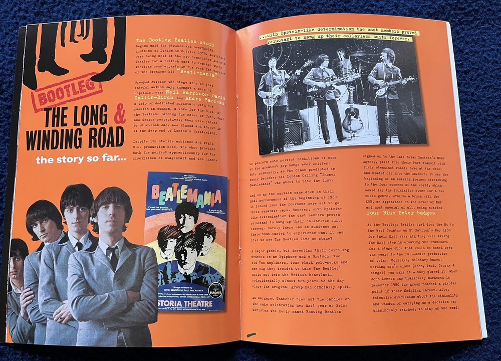 THE BOOTLEG BEATLES Official 30th Anniversary Souvenir Programme 2010