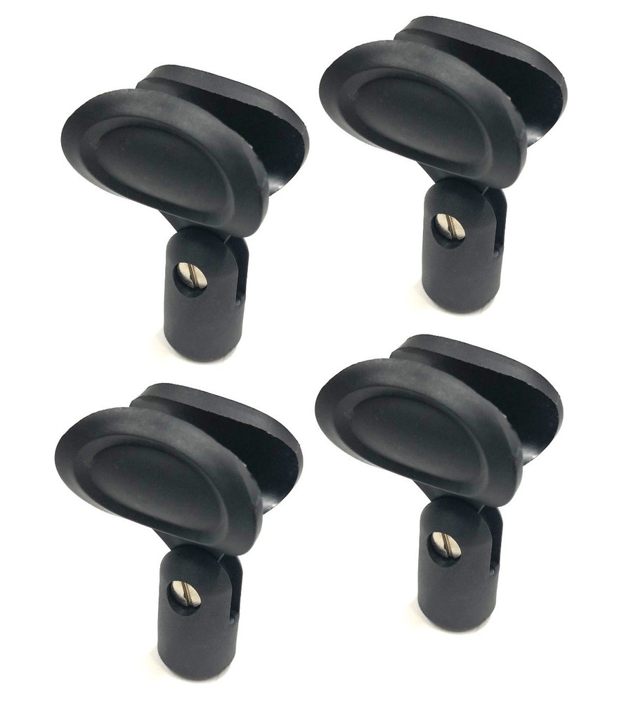 (4) Pack Big Plastic mic clips holder for microphone stand (NEW)