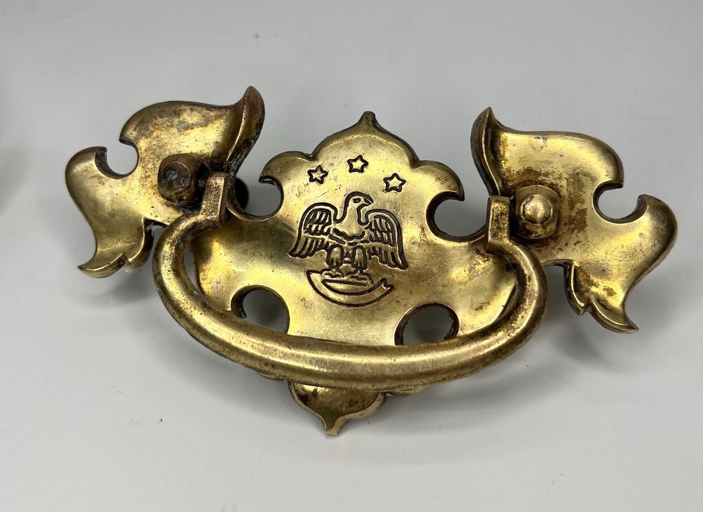 Bald Eagle Antique Drawer Pull Brass Hardware 5" (Set Of 4)