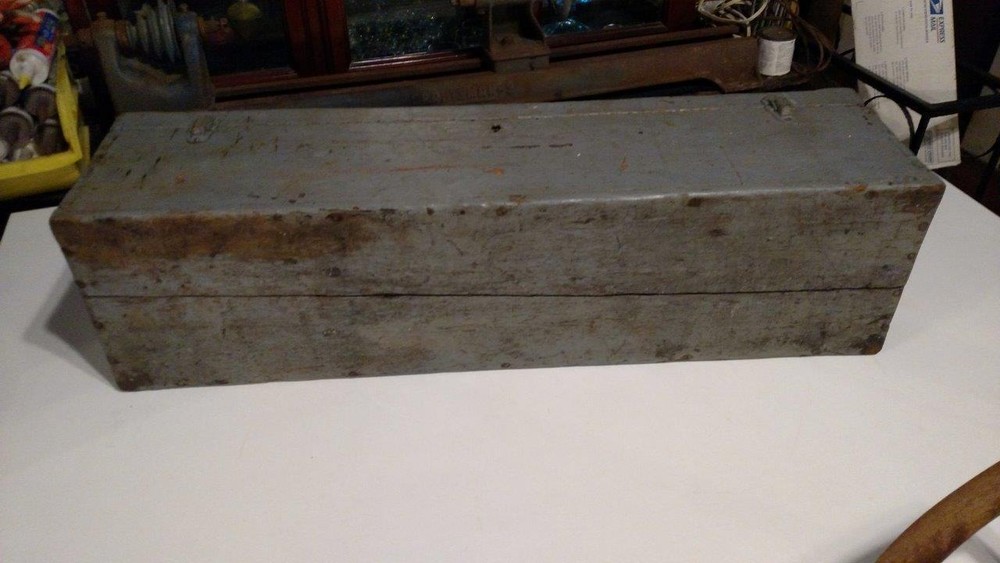 Antique Rustic Wood Carpenters Tool Box