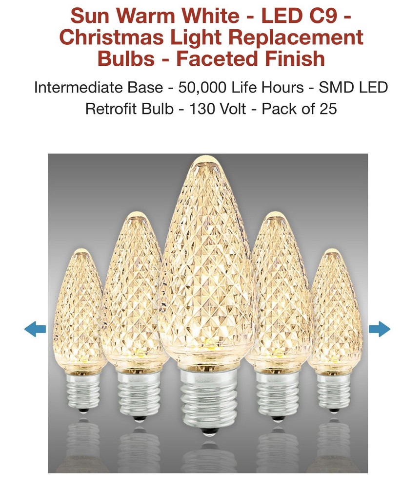 49 LED C9 Bulbs with Light Stringers