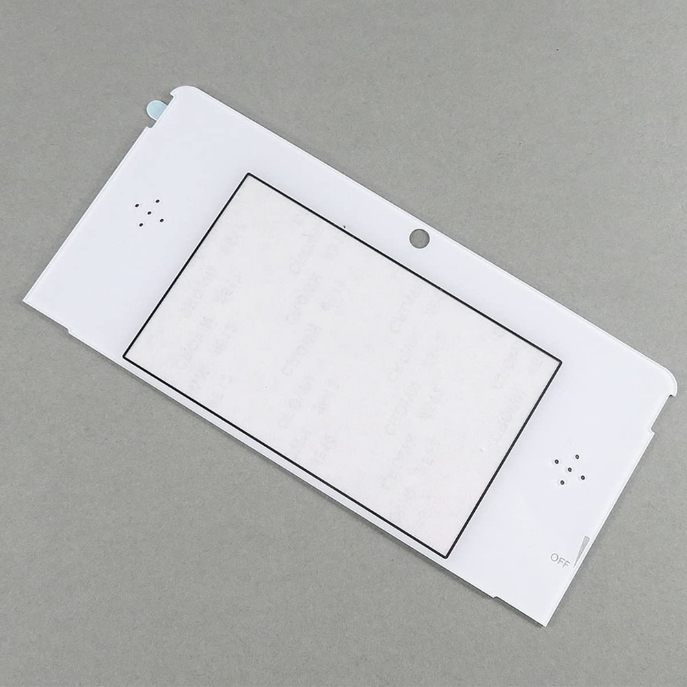 VANJUNN 2pcs Replacement 3DS Display Glass Faceplate Top Front LCD White