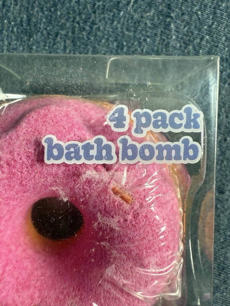 4 Pack Bathbombs Super Sweet Donut Shape Gift set Adore