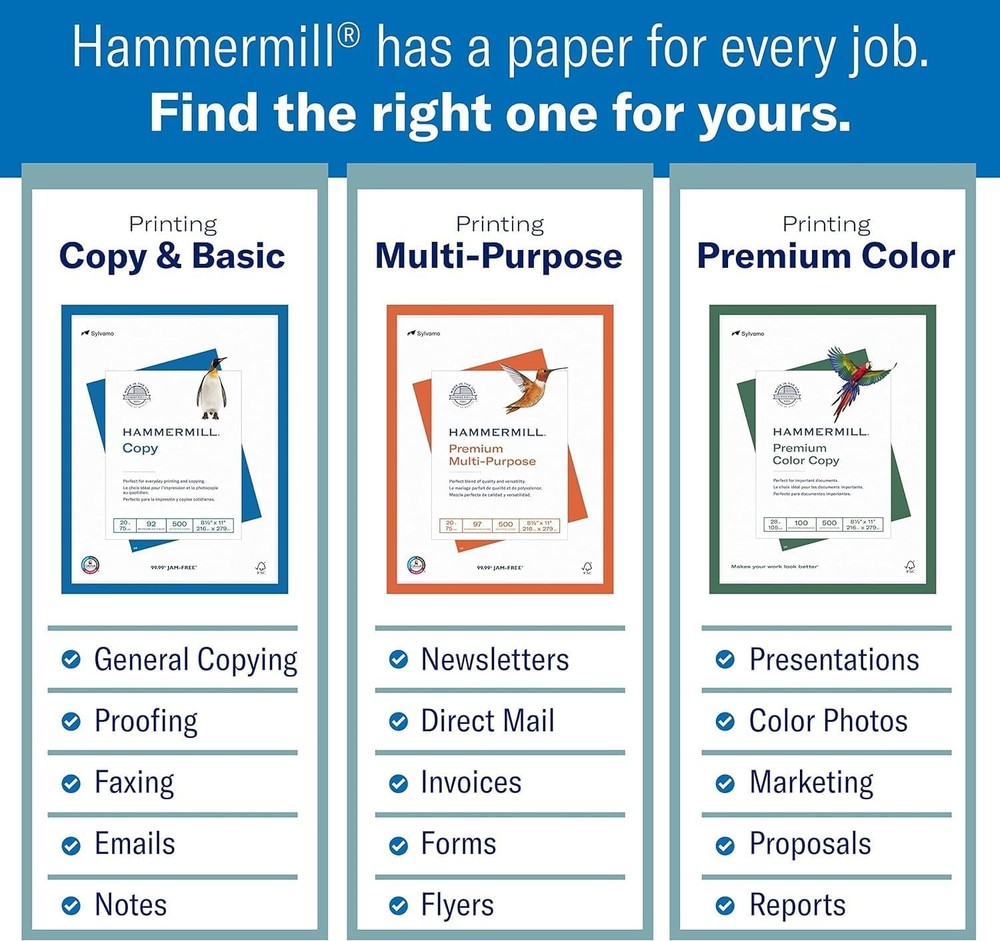 Hammermill Colored Paper, 20 lb Cream Printer 1 Ream | 500 Sheets,