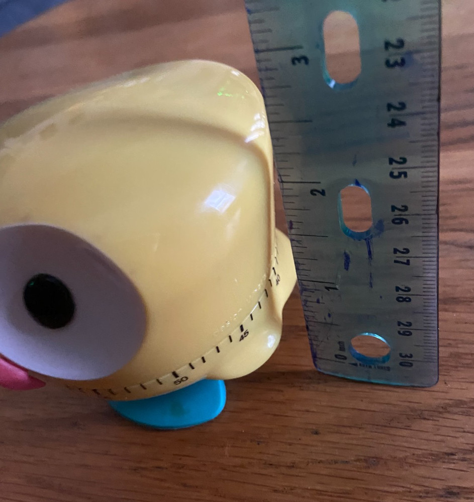 Kikkerland 1- Hour Kitchen Timer Yellow OWLET. Works