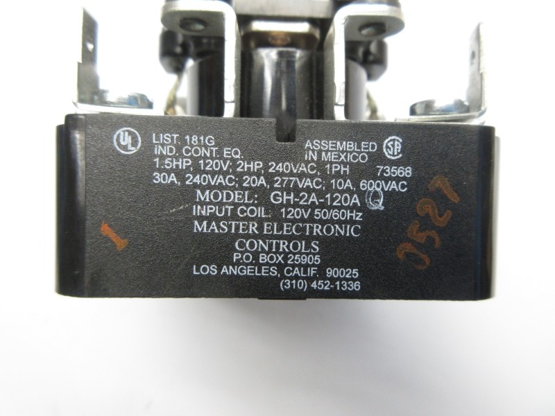 MASTER ELECTRONIC CONTROLS GH-2A-120A 120V NSNP