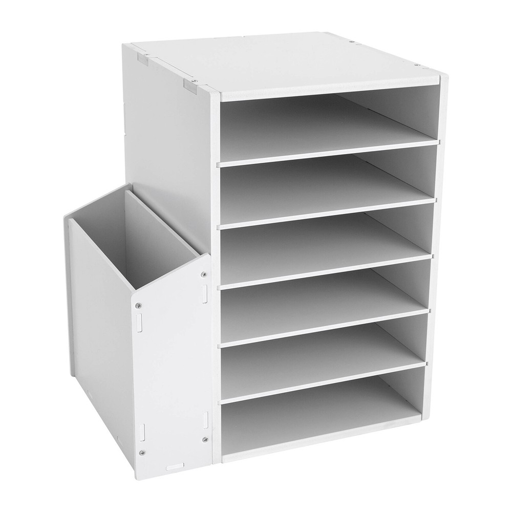 File Organizer PVC Board Letter Desktop Document Folder Office Tray Holder 6Tier