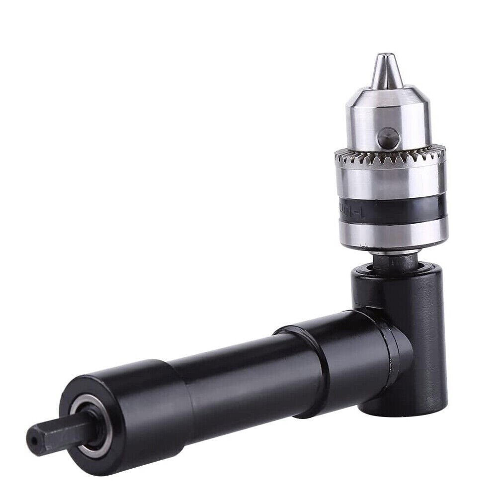 Cordless 90° Right Angle Drill Attachment Adapter Handle Chuck 3/8" Keyed Chuck