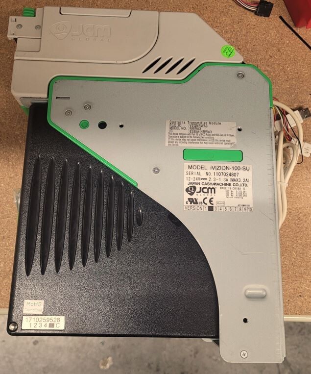 JCM іVIZION Bill Aceptor Assy. with 1000 Note Capacity