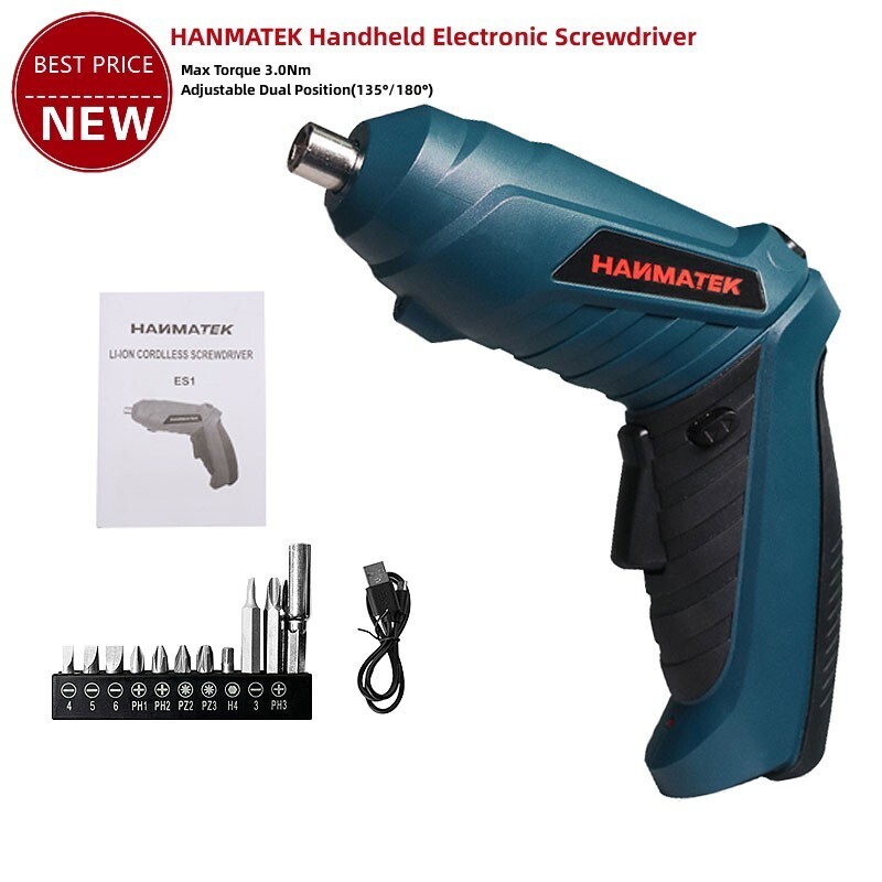 HANMATEK Handheld Electronic Screwdriver USB Charging Mini Screw Driver Kit