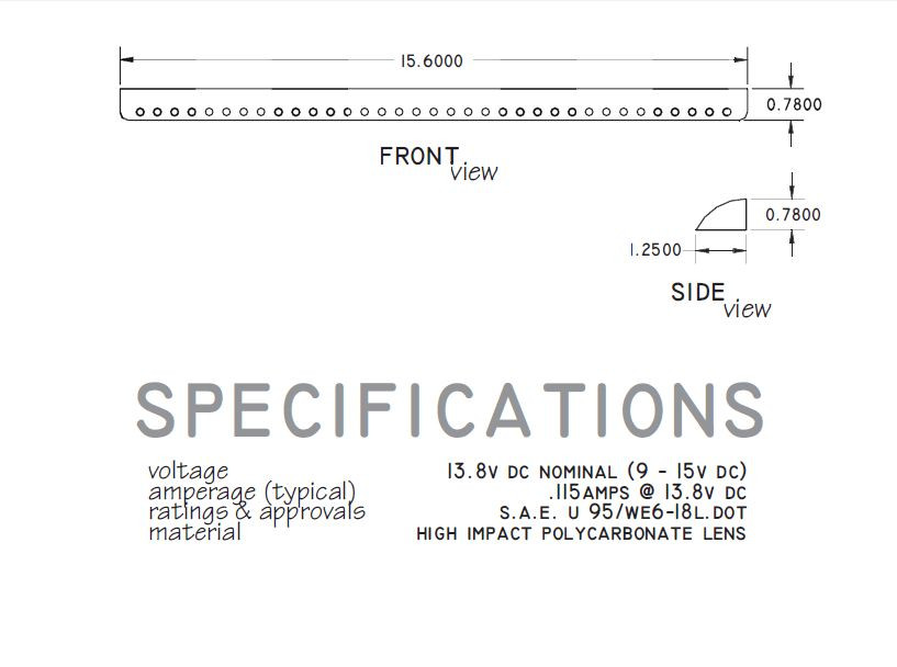 Surface Mount 3rd Brake Light - ATC AT-LED35003