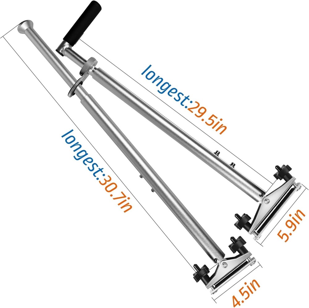 Handicap Driving Hand Controls for Disabled Drivers,Length Adjustable,Silver