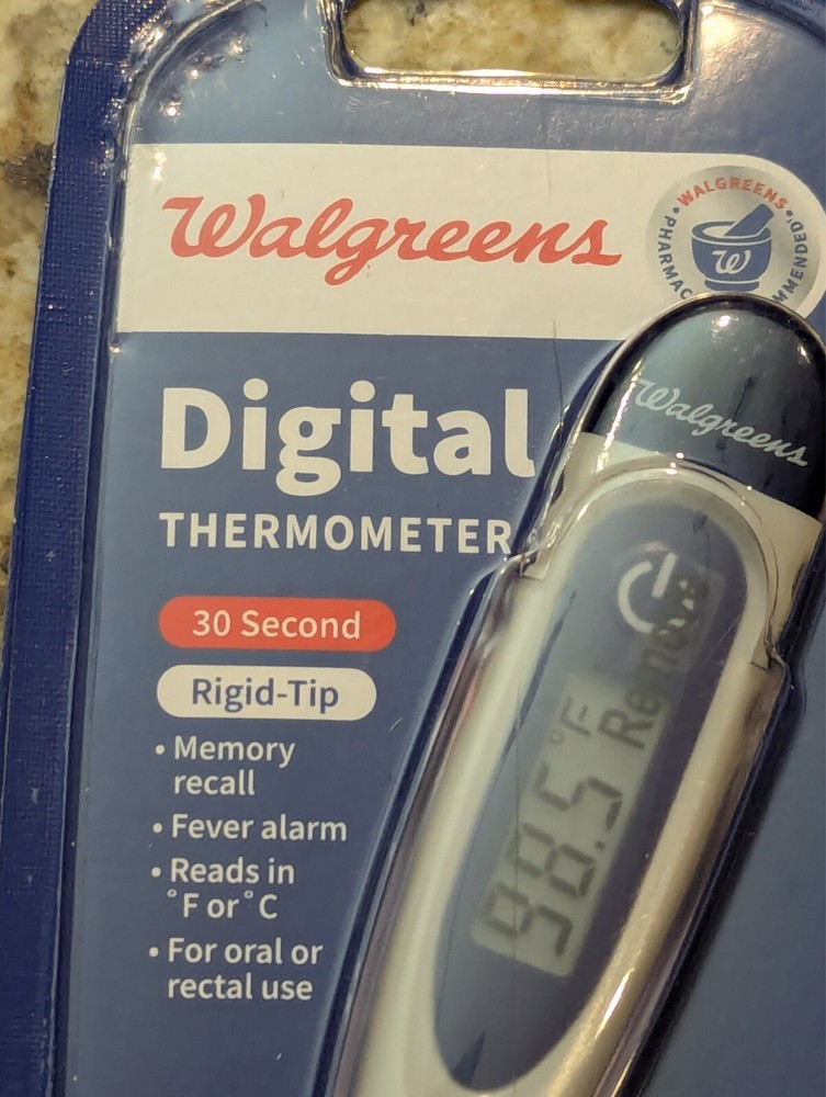 Walgreens Digital Thermometer - 30 Second - Memory Recall - Reads in 30 sec