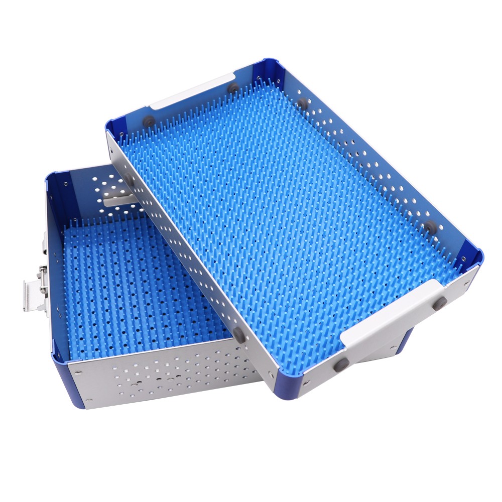 Case Medical MediTray Box Aluminum Sterilization Tray,double layer