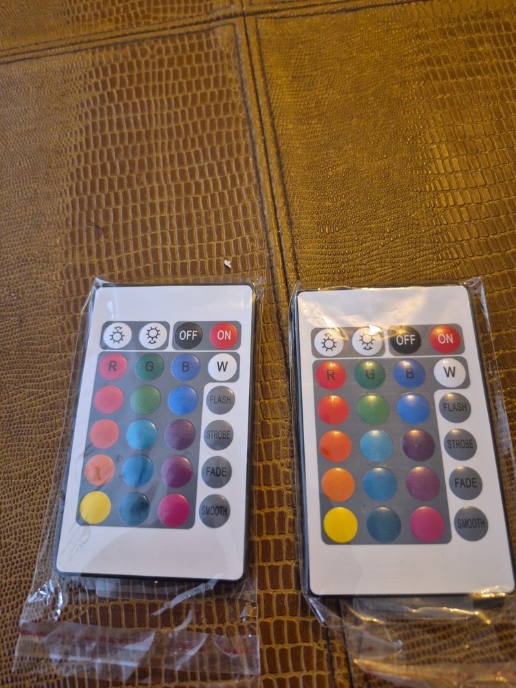 2 Lighting Remote Controls 24-Key Replacement Controller EUC LED Light Remote